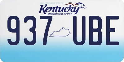 KY license plate 937UBE