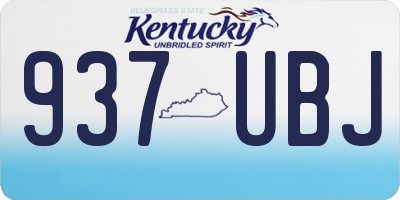 KY license plate 937UBJ