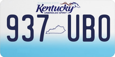 KY license plate 937UBO