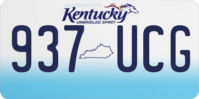 KY license plate 937UCG