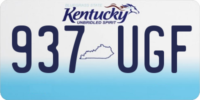 KY license plate 937UGF
