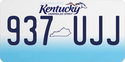 KY license plate 937UJJ