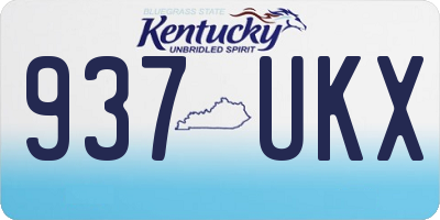 KY license plate 937UKX