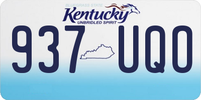 KY license plate 937UQO