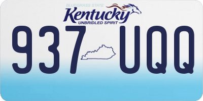 KY license plate 937UQQ