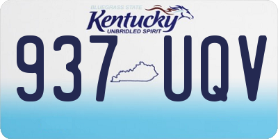 KY license plate 937UQV