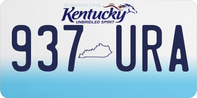 KY license plate 937URA
