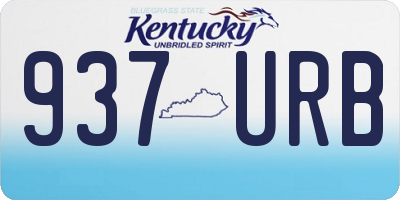 KY license plate 937URB