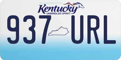 KY license plate 937URL