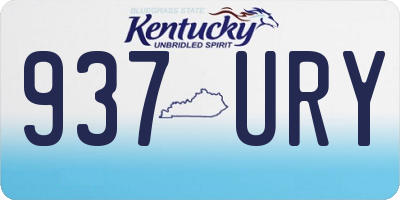 KY license plate 937URY