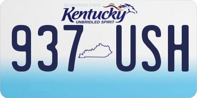 KY license plate 937USH
