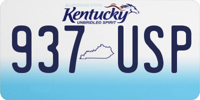 KY license plate 937USP