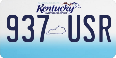 KY license plate 937USR