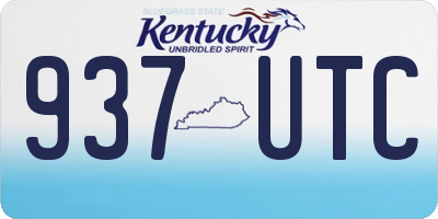 KY license plate 937UTC
