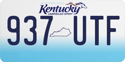 KY license plate 937UTF