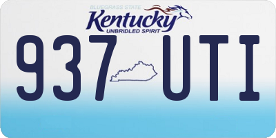 KY license plate 937UTI
