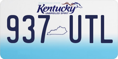 KY license plate 937UTL