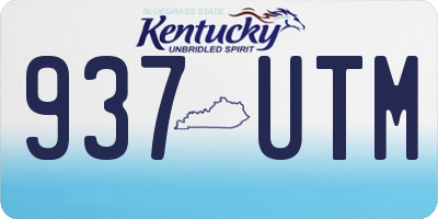 KY license plate 937UTM