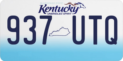 KY license plate 937UTQ