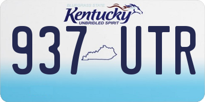 KY license plate 937UTR