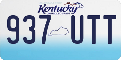 KY license plate 937UTT