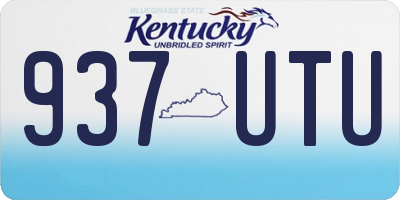 KY license plate 937UTU