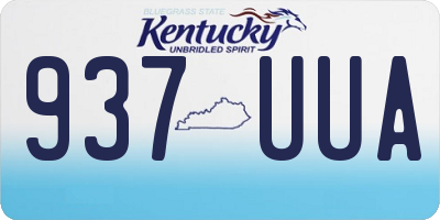KY license plate 937UUA