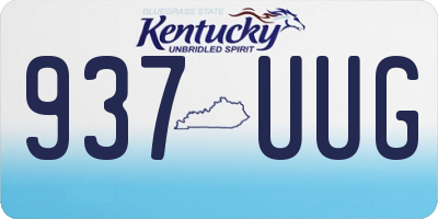 KY license plate 937UUG