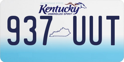 KY license plate 937UUT