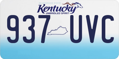 KY license plate 937UVC