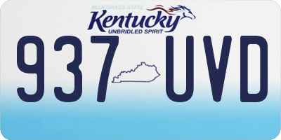KY license plate 937UVD