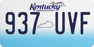 KY license plate 937UVF