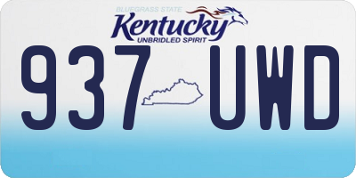 KY license plate 937UWD