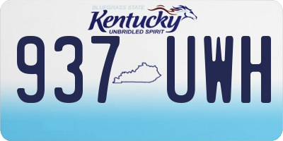 KY license plate 937UWH