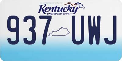 KY license plate 937UWJ