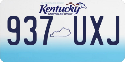 KY license plate 937UXJ