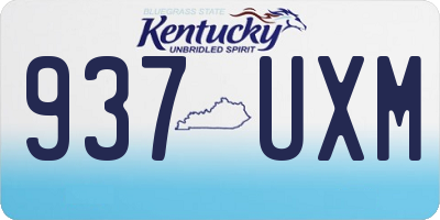 KY license plate 937UXM