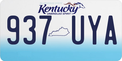 KY license plate 937UYA