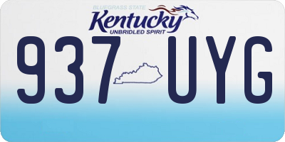 KY license plate 937UYG
