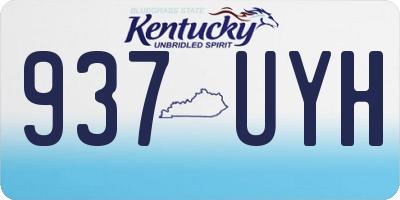 KY license plate 937UYH