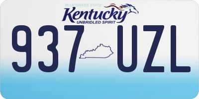 KY license plate 937UZL