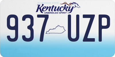 KY license plate 937UZP
