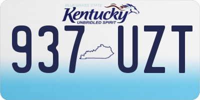 KY license plate 937UZT