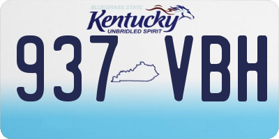 KY license plate 937VBH