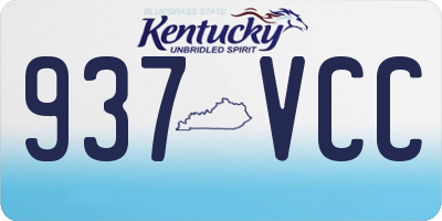 KY license plate 937VCC