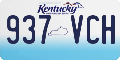 KY license plate 937VCH