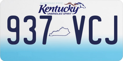 KY license plate 937VCJ