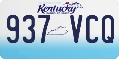 KY license plate 937VCQ