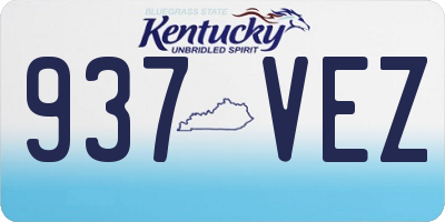 KY license plate 937VEZ