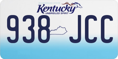 KY license plate 938JCC